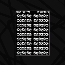 Load image into Gallery viewer, Skull Header Sticker Sheet