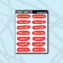 Load image into Gallery viewer, Traditional Holiday Day Swatch Sticker Sheet