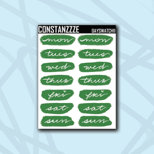 Load image into Gallery viewer, Traditional Holiday Day Swatch Sticker Sheet