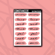 Load image into Gallery viewer, Dark Holiday Day Swatch Sticker Sheet