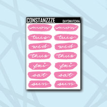 Load image into Gallery viewer, Kawaii Winter Day Swatch Sticker Sheet