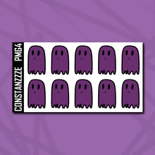 Load image into Gallery viewer, Purple Moon Ghostie Notes Sticker Sheet
