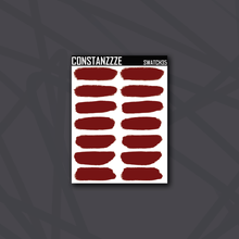 Load image into Gallery viewer, Dark Holiday Swatch Sticker Sheet