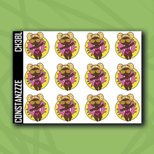 Load image into Gallery viewer, Fun in the Sun Chibi Floatie Sticker Sheet (Dark Skin Tone)