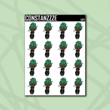 Load image into Gallery viewer, Metal Chibi Ugh Sticker Sheet (Choose Your Skin Tone)