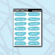 Load image into Gallery viewer, Kawaii Winter Day Swatch Sticker Sheet