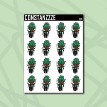 Load image into Gallery viewer, Metal Chibi Drained Sticker Sheet (Choose Your Skin Tone)