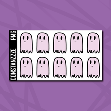 Load image into Gallery viewer, Purple Moon Ghostie Notes Sticker Sheet