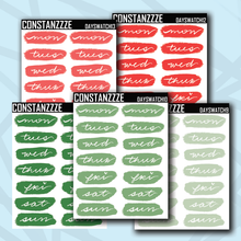 Load image into Gallery viewer, Traditional Holiday Day Swatch Sticker Sheet