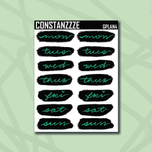 Load image into Gallery viewer, Green Plantchette Day Swatch Sticker Sheet