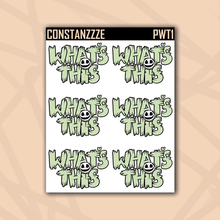 Load image into Gallery viewer, Medium Zombie Pastel What's This Sticker Sheet