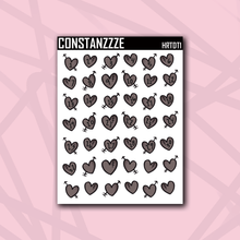 Load image into Gallery viewer, Heart Date Dot Sticker Sheet