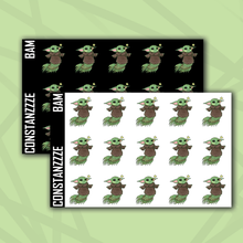 Load image into Gallery viewer, Small Baby Alien Mermaid Sticker Sheet