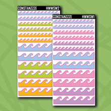 Load image into Gallery viewer, Summer Waves Weeks Washi Strip Sticker Sheet
