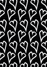 Load image into Gallery viewer, Heart Pattern Black Background Reusable Sticker Book