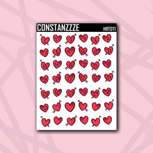 Load image into Gallery viewer, Heart Date Dot Sticker Sheet