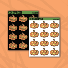 Load image into Gallery viewer, Heart Eye Jack-o'-lantern Sticker Sheet