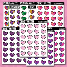 Load image into Gallery viewer, Pride Heart Sticker Sheet