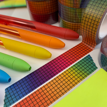 Load image into Gallery viewer, Rainbow Grid Washi Tape 15mm