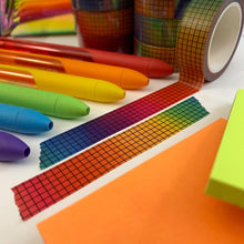 Load image into Gallery viewer, Rainbow Grid Washi Tape 15mm