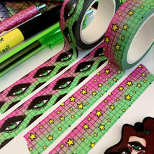 Load image into Gallery viewer, Jupiter Oracle Eye/Star Grid Washi Tape 15mm