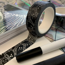 Load image into Gallery viewer, Black Ghostie Washi Tape 15mm