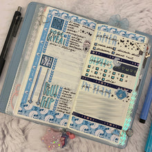 Load image into Gallery viewer, Blue Skullie Hobonichi Weeks Sticker Kit