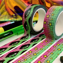 Load image into Gallery viewer, Jupiter Oracle Eye/Star Grid Washi Tape 15mm