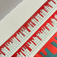 Load image into Gallery viewer, **OOPS** White Grid Red Drippie Washi Tape