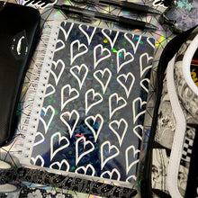 Load image into Gallery viewer, Heart Pattern Black Background Reusable Sticker Book