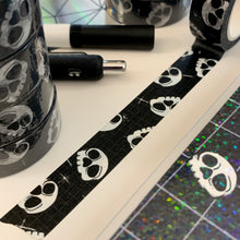 Load image into Gallery viewer, Black Skull Washi Tape 15mm