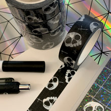 Load image into Gallery viewer, Black Skull Washi Tape 15mm
