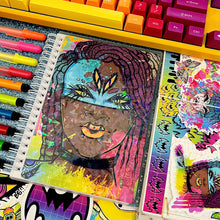 Load image into Gallery viewer, Purple Hair Boo Bitch Reusable Sticker Book