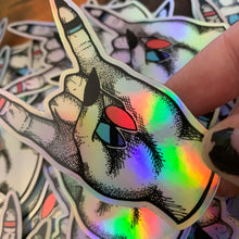 Load image into Gallery viewer, Oopsie Rock On Inked Holographic Vinyl Sticker