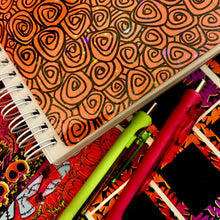 Load image into Gallery viewer, Traditional Orange Swirlies Reusable Sticker Book