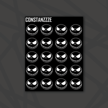 Load image into Gallery viewer, Jack Head Black Background Sticker Sheet