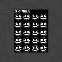 Load image into Gallery viewer, Jack Head Black Background Sticker Sheet