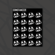 Load image into Gallery viewer, Jack Head Black Background Sticker Sheet