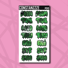 Load image into Gallery viewer, Jumbo Pride Drippy Days of the Week Sticker Sheet