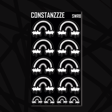 Load image into Gallery viewer, Jumbo Skull Witch Rainbow Sticker Sheet