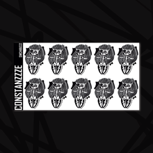 Load image into Gallery viewer, Large Skull Witch ZZZ Chibi Sticker Sheet