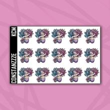 Load image into Gallery viewer, Small Pastel Kandi Chibi Mermaid Sticker Sheet