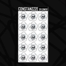 Load image into Gallery viewer, Large Skull Flower Sticker Sheet