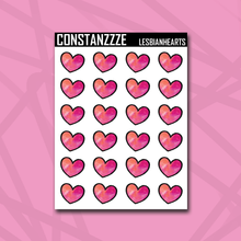 Load image into Gallery viewer, Pride Heart Sticker Sheet