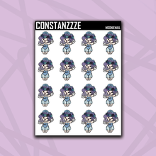 Load image into Gallery viewer, Moonie Chibi Happy Mail Sticker Sheet (Choose Your Skin Tone)
