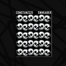 Load image into Gallery viewer, Wide Skull Header Sticker Sheet