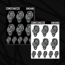 Load image into Gallery viewer, Skull Witch Chibi Sticker Sheet