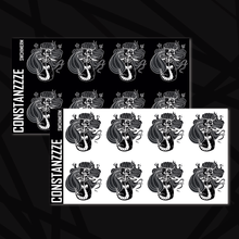 Load image into Gallery viewer, Large Skull Witch Chibi Mermaid Sticker Sheet
