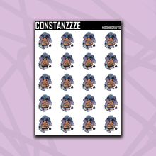 Load image into Gallery viewer, Moonie Chibi Crafts Sticker Sheet (Choose Your Skin Tone)