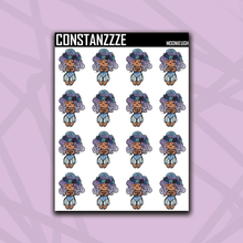 Load image into Gallery viewer, Moonie Chibi Ugh Sticker Sheet (Choose Your Skin Tone)